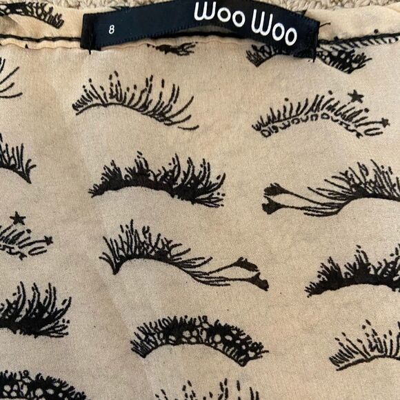 Nude Eyelash Print Light Weight Tank Dress 8 - Picture 4 of 9